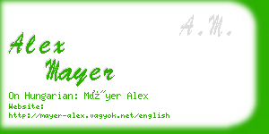 alex mayer business card